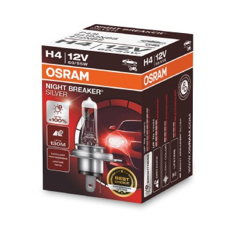 Bec 12V H4 60/55 W Night Breaker Silver +100% Osram [2]