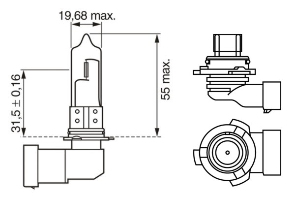 Bec 12V Hb4 51W Pure Light Bosch [2]