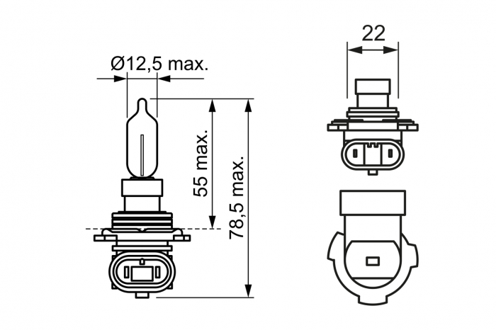 Bec 12V Hir2 55W Pure Light Bosch [5]