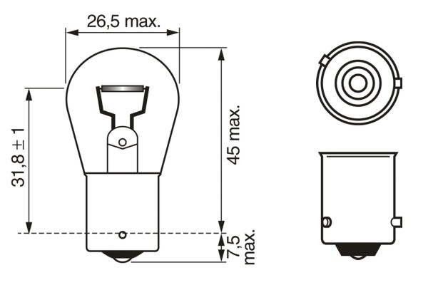 Bec 12V Py21W 21W Eco Set 10 Buc Bosch [3]