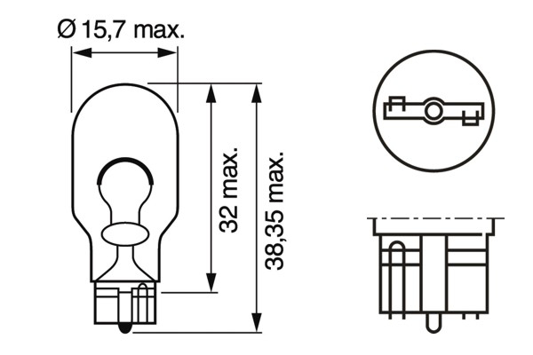Bec 12V W16W 16W Pure Light Set 10 Buc Bosch [5]