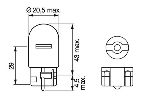 Bec 12V Wy21W 21W Pure Light Set 10 Buc Bosch [1]