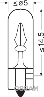 Bec 12V W2W Original Set 10 Buc Osram [2]