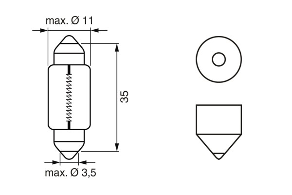 Bec 12V C5W 5W Eco Set 10 Buc Bosch [3]