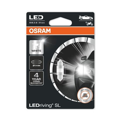 Bec Auxiliar Cu Led 12V (C5W 31Mm) White 6000K Bli 1 Buc Osram [2]