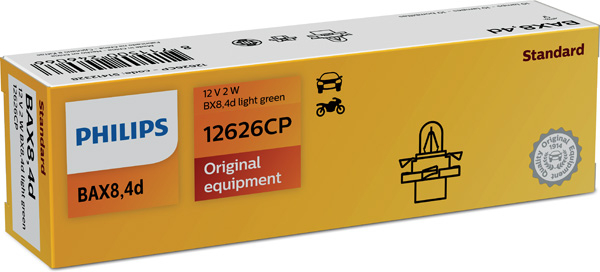 BEC BORD BAX 8.4D SOCLU LIGHT GREEN 12V 2W SET 10 buc PHILIPS [2]