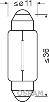 Bec Camion 24V C5W Original Set 10 Buc Osram [1]