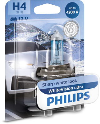 Bec Far H4 60/55W 12V White Vision Ultra (Blister) Philips [1]