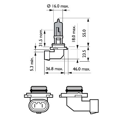 Bec Far Hb3 12V P20D 65W (Blister) White Vision Ultra Philips [3]