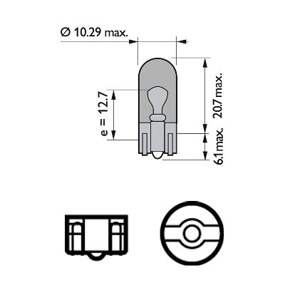 Bec Fara Soclu Wy5W 12V Set 10 Buc Philips [3]
