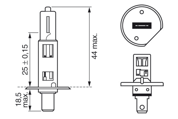 Bec H1 12V 55W Pure Light (Blister 1Buc) Bosch [7]