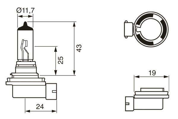 Bec H11 12V 55W Pure Light (Blister 1Buc) Bosch [6]