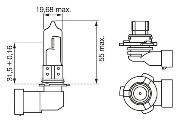 Bec Hb3 12V 5W Pure Light (Blister 1Buc) Bosch [4]