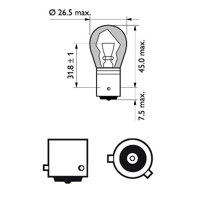 Set 2 Becuri Semnalizare Py21W 12V (Blister) Silver Vision Philips [3]