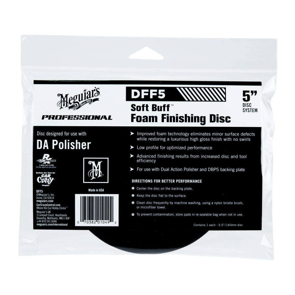 Burete Polish Finish Meguiar's Soft Buff DA Foam Finishing Disc, 5", DFF5 [1]