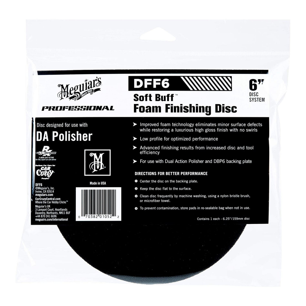 Burete Polish Finish Meguiar's Soft Buff DA Foam Finishing Disc, 6", DFF6 [1]