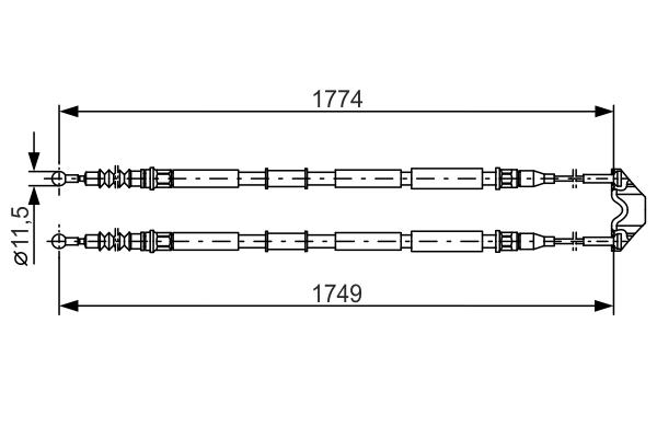 Cablu frana mana BOSCH [2]