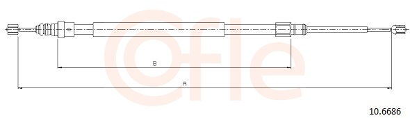 Cablu frana mana COFLE 10.6686 [2]