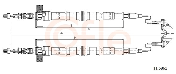 Cablu frana mana COFLE 11.5861 [2]