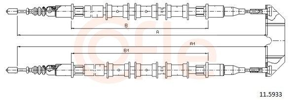 Cablu frana mana COFLE 11.5933 [1]