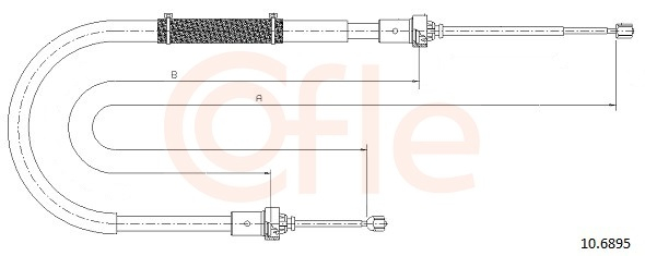 Cablu frana mana duster 4 x 4 COFLE 10.6895 [2]