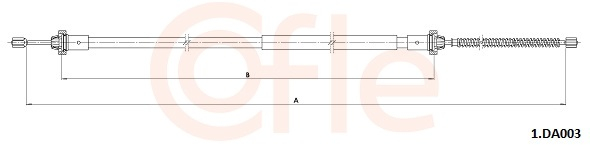 Cablu frana mana log. COFLE 1.DA003 [2]
