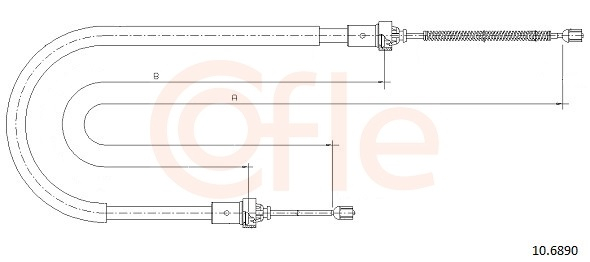 Cablu frana mana log./sand.(1680mm) COFLE 10.689 [2]