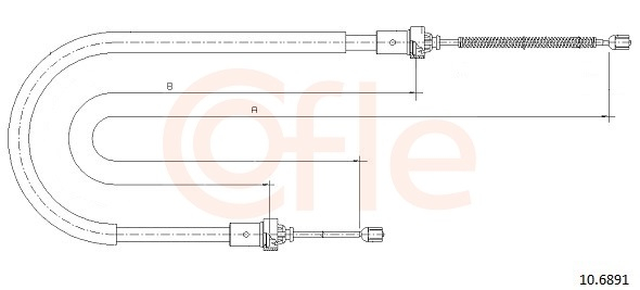 Cablu frana mana log./sand. COFLE 10.6891 [2]