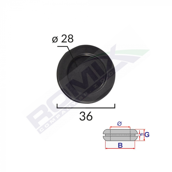 CAPAC CAUCIUC INCHIS UNIVERSAL DIAMETRU 28MM SET 5 BUC [2]