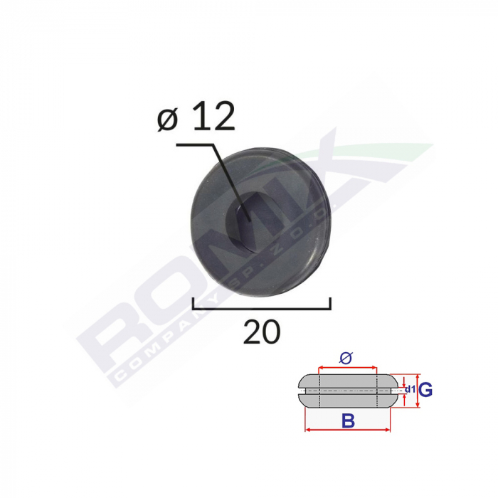 Capac Cauciuc Inchis Universal Diametru Int 12Mm - Ext 20Mm Set 5 Buc [2]
