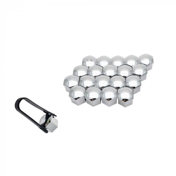 Capac Prezoane 21 Mm Crom Set 20 Buc+Cleste [1]