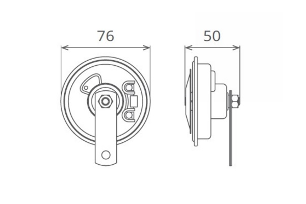 Claxon Electromagnetic 12V 3.5A Ton Inalt [3]