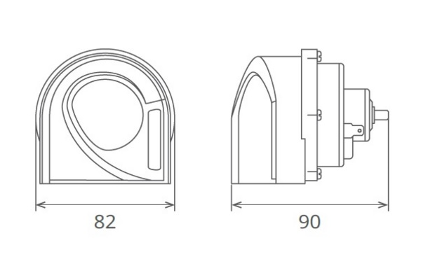 Claxon Electromagnetic 12V 6A Ton Inalt [3]