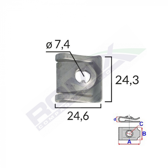 Clips Capac Motor Pentru Audi/Vw/Skoda - Metalic Set 5 Buc [2]