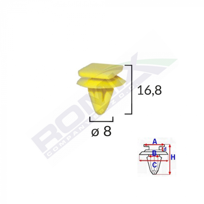Clips Fixare Bandouri Laterale Hyundai Set 10 Buc [2]