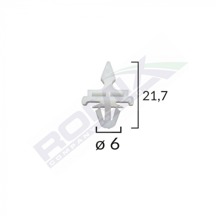 CLIPS FIXARE ELEMENTE EXTERIOARE PENTRU MERCEDES 6X21.7MM- ALB SET 10 BUC [1]
