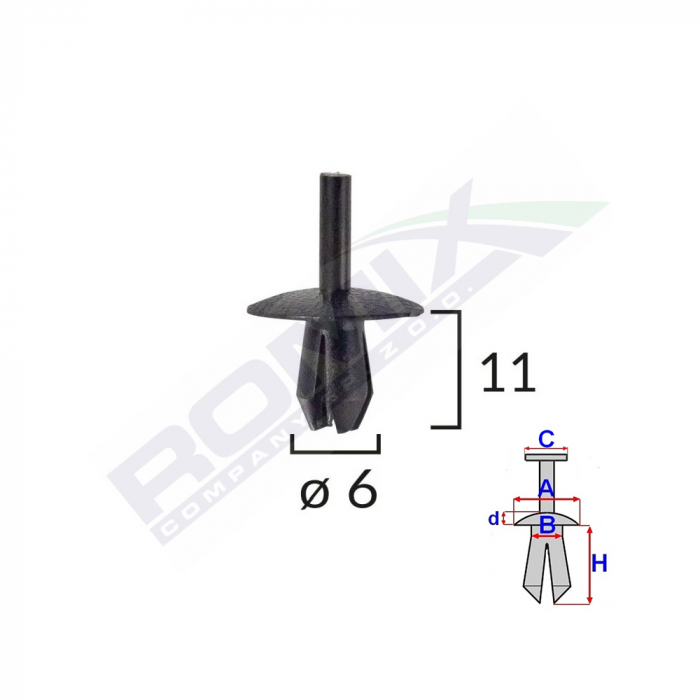 Clips Fixare Elemente Exterioare Pentru Opel/Mercedes/Renault - Negru Set 10 Buc [2]