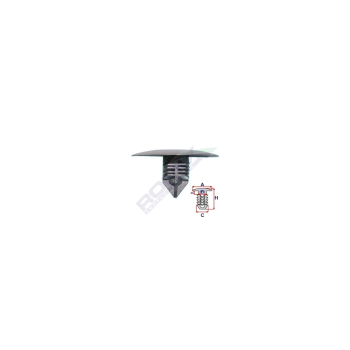 Clips Fixare Elemente Roata Pentru Dacia Renault - Gri Set 10 Buc [1]