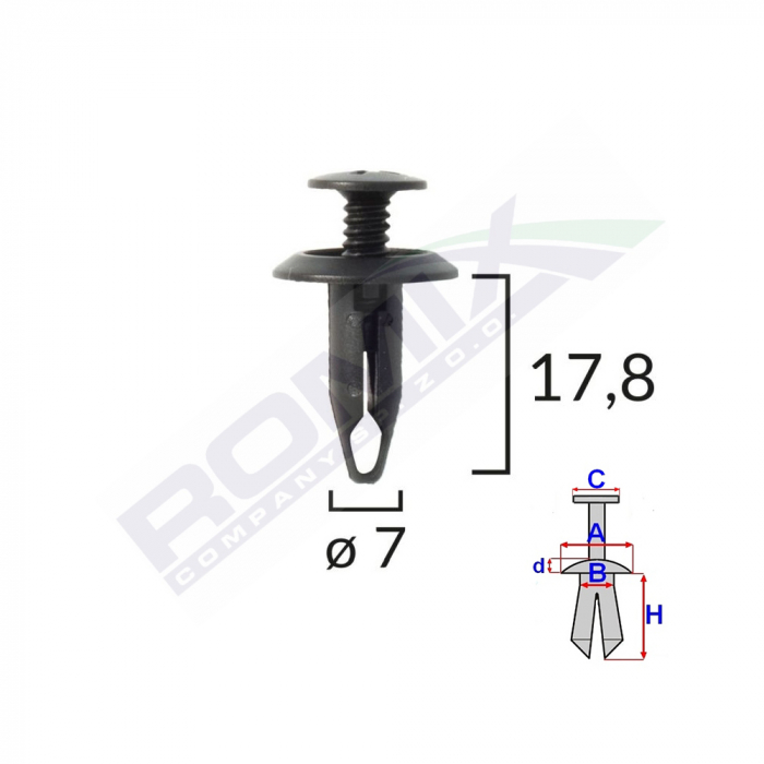 Clips Fixare Ford - Negru Set 10 Buc [1]