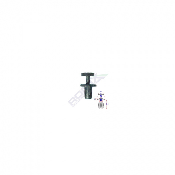 Clips Fixare Pentru Citroen/Dacia/Renault 5.7X9Mm - Negru Set 10 Buc [2]