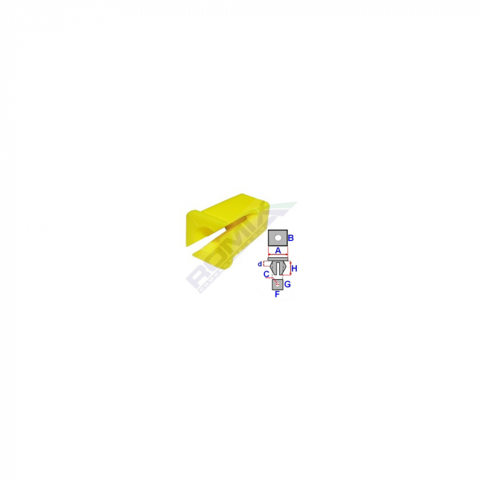 Clips Fixare Pentru Fiat - Galben Set 10 Buc [2]