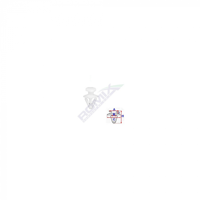 Clips Fixare Pentru Opel 7.3X12.4Mm Alb Set 10Buc [1]