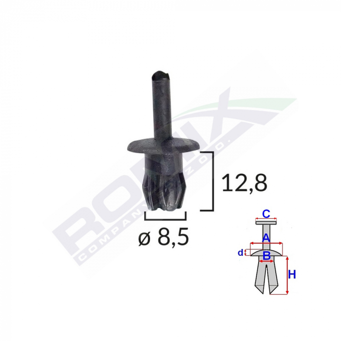 Clips Fixare Pentru Peugeot/Vw - Negru Set 10 Buc [1]