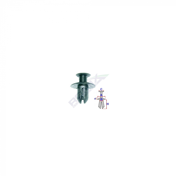 Clips Fixare Pentru Volvo 7.9X12.9Mm - Negru Set 10 Buc [2]