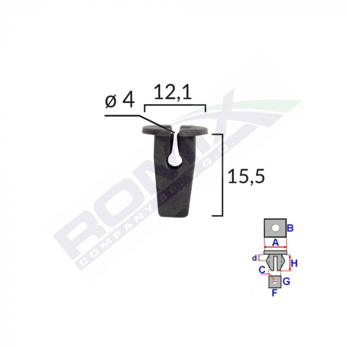 Clips Fixare Pentru Vw Skoda - Negru Set 10 Buc [1]