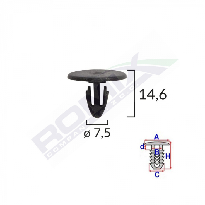 Clips Fixare Protectie Motor Pentru Dacia Renault - Negru Set 10 Buc [1]