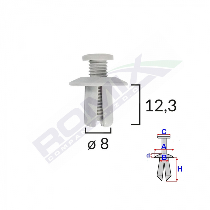 Clips Fixare Universal - Alb Set 10 Buc [2]