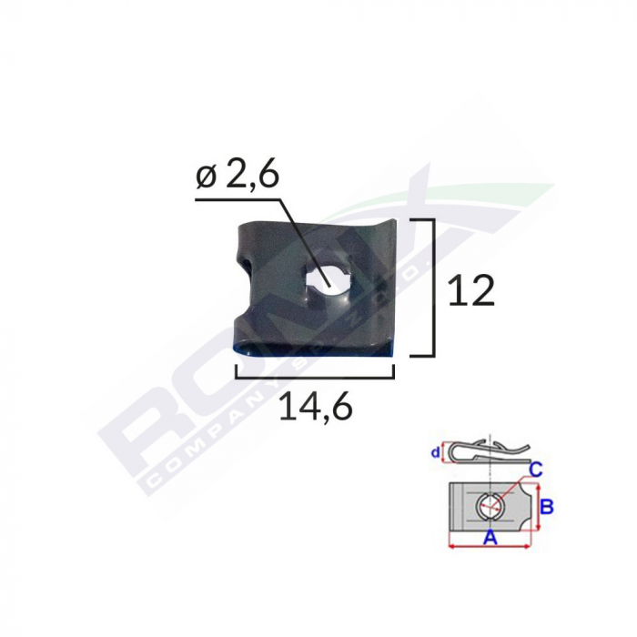 Clips Fixare Universal - Negru Set 25 Buc [1]