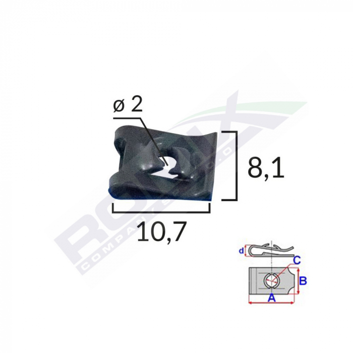 Clips Fixare Universal - Negru Set 25 Buc [1]