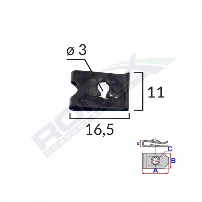 Clips Fixare Universal - Negru Set 25 Buc [1]